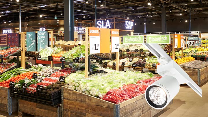 Elastyczne rozwiązanie do oświetlania alejek w supermarketach — StyliD Evo