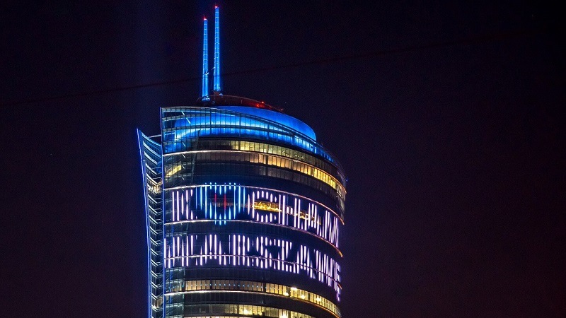 oświetlenie Warsaw Spire