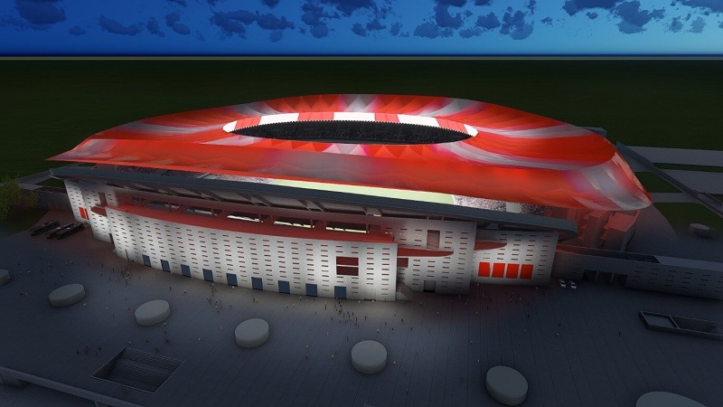 oświetlenie stadionu sportowego